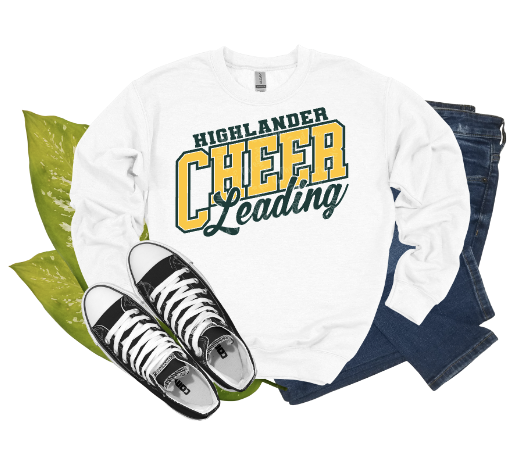 Highlander Cheer Leading Puff Crewneck