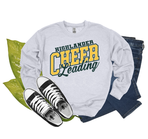 Highlander Cheer Leading Puff Crewneck